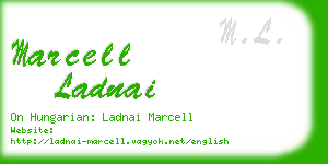 marcell ladnai business card